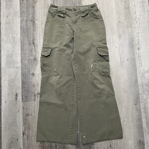 Vintage Diesel Wide Leg Flare Womens Military Cargo Low Rise Pants S.P.A. Fit 29